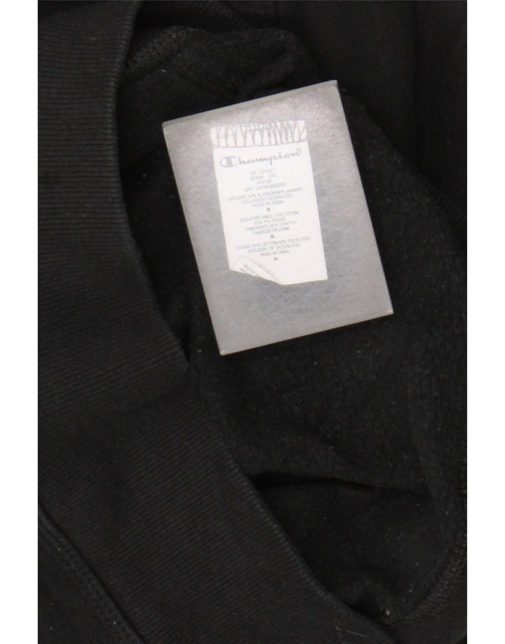 Champion Sudadera con capucha para hombre Jersey mediano de algodón negro