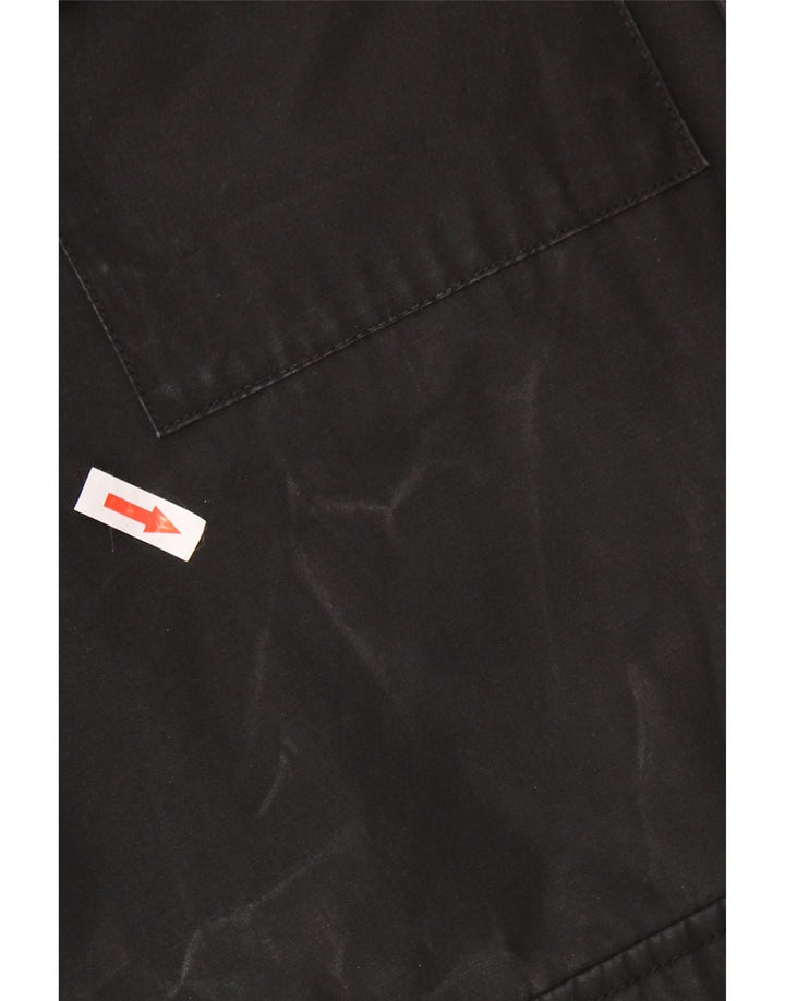 Levi's Chaqueta cortavientos con capucha para hombre UK 38 Mediana Poliéster negro