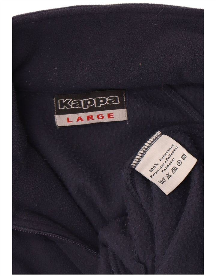 Kappa Chaqueta polar para hombre UK 40 Large Poliéster azul marino