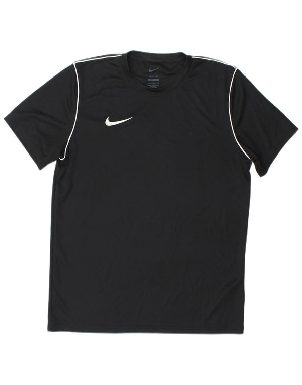 Nike Camiseta Dri Fit Slim Fit para hombre, talla grande, poliéster negro