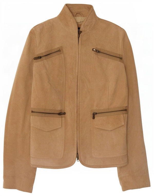 Zarro Mujer Chaqueta Ante IT 42 Cuero Beige Medio
