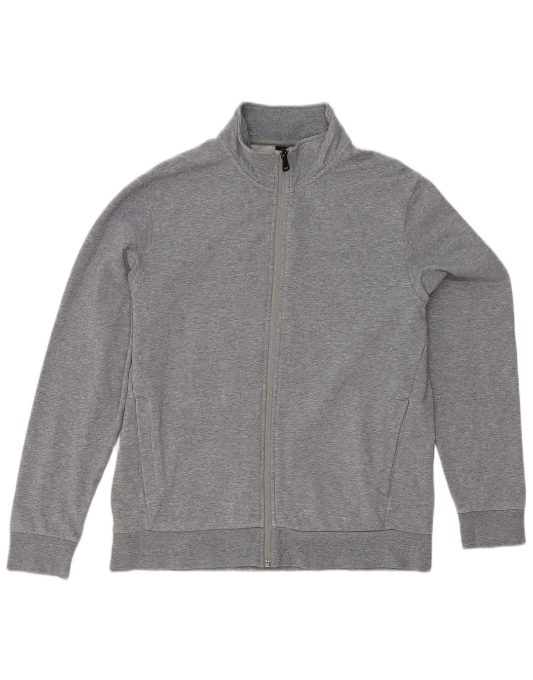 Hackett Hombre Chándal Top Chaqueta Algodón Gris Medio