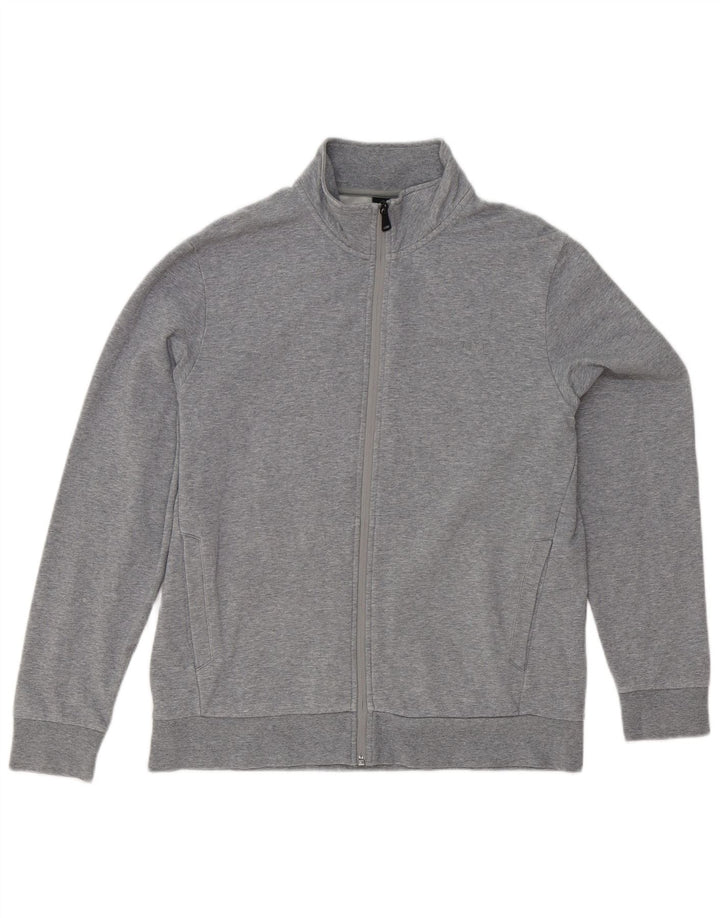 Hackett Hombre Chándal Top Chaqueta Algodón Gris Medio