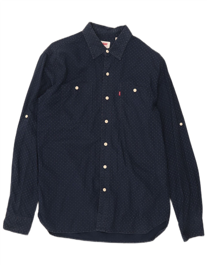Camisa Levi's Hombre De Algodón Con Motivos Azul Marino Mediano