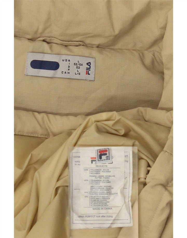 Fila Abrigo acolchado para hombre UK 40 Large Poliamida beige