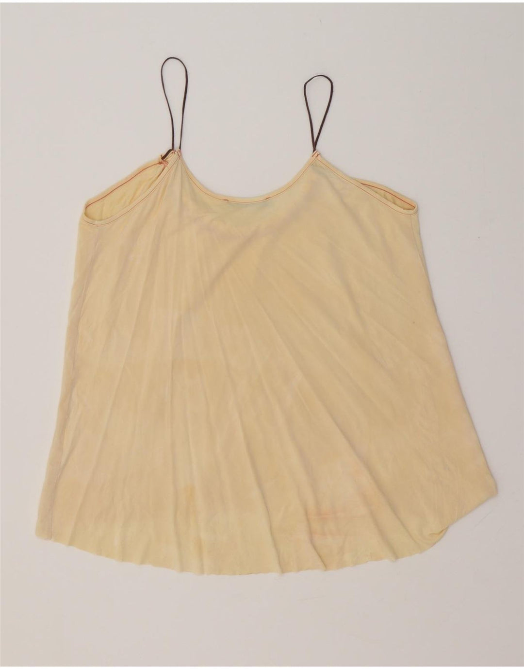 ZARA Mujer Crop Cami Top UK 40 Medio Amarillo
