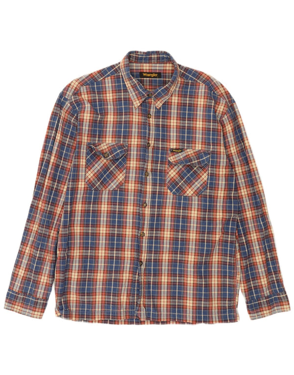 Wrangler Camisa De Franela Grande De Algodón Con Cuadros Multicolores