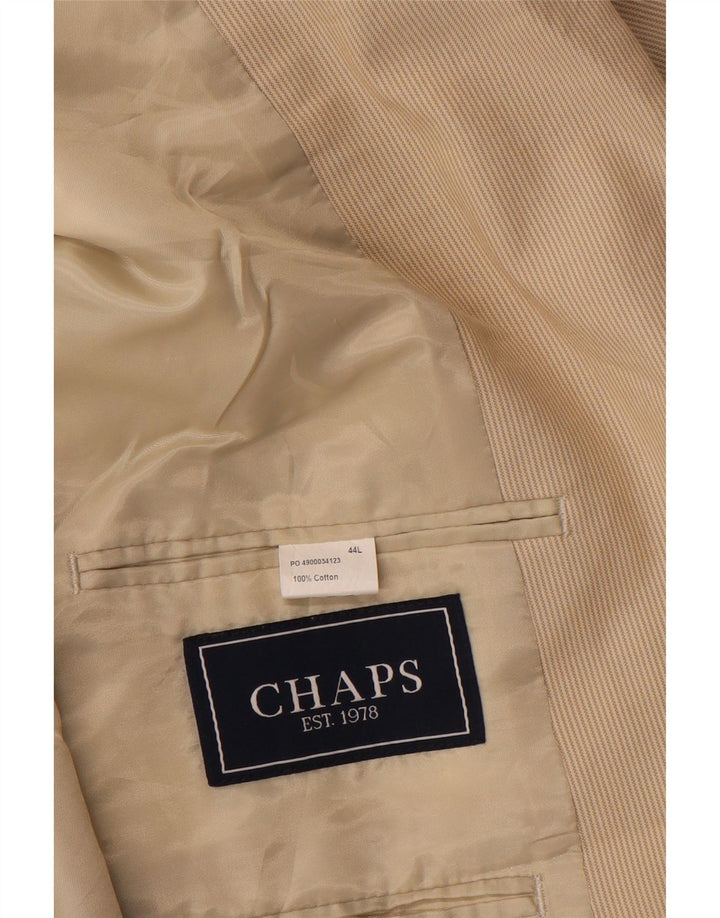 Chaps Chaqueta tipo blazer de 2 botones para hombre UK 44 2XL Algodón a rayas beige