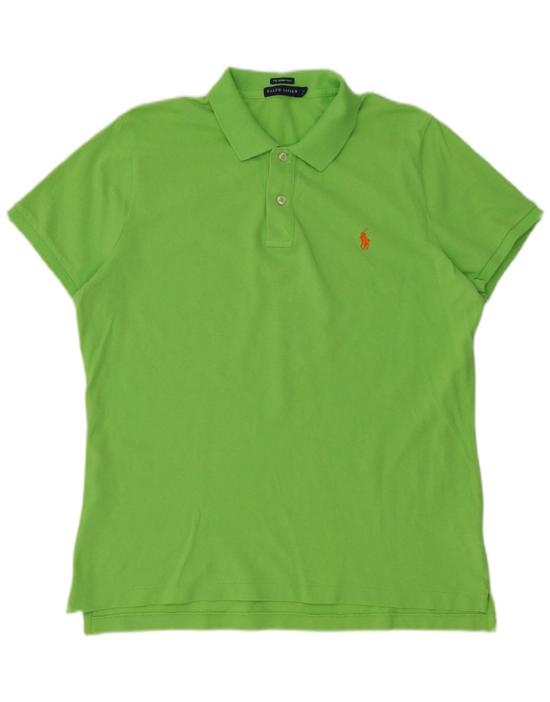 RALPH LAUREN Polo ajustado para mujer UK 40 XL Algodón verde