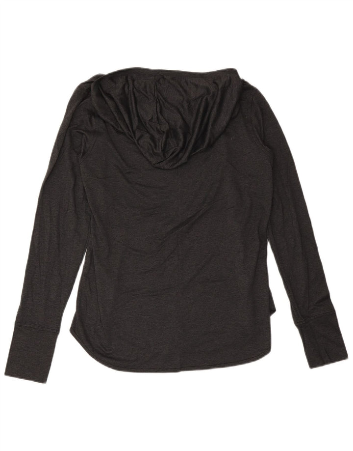 Champion Top gráfico con capucha para mujer, manga larga, UK 42, gris medio