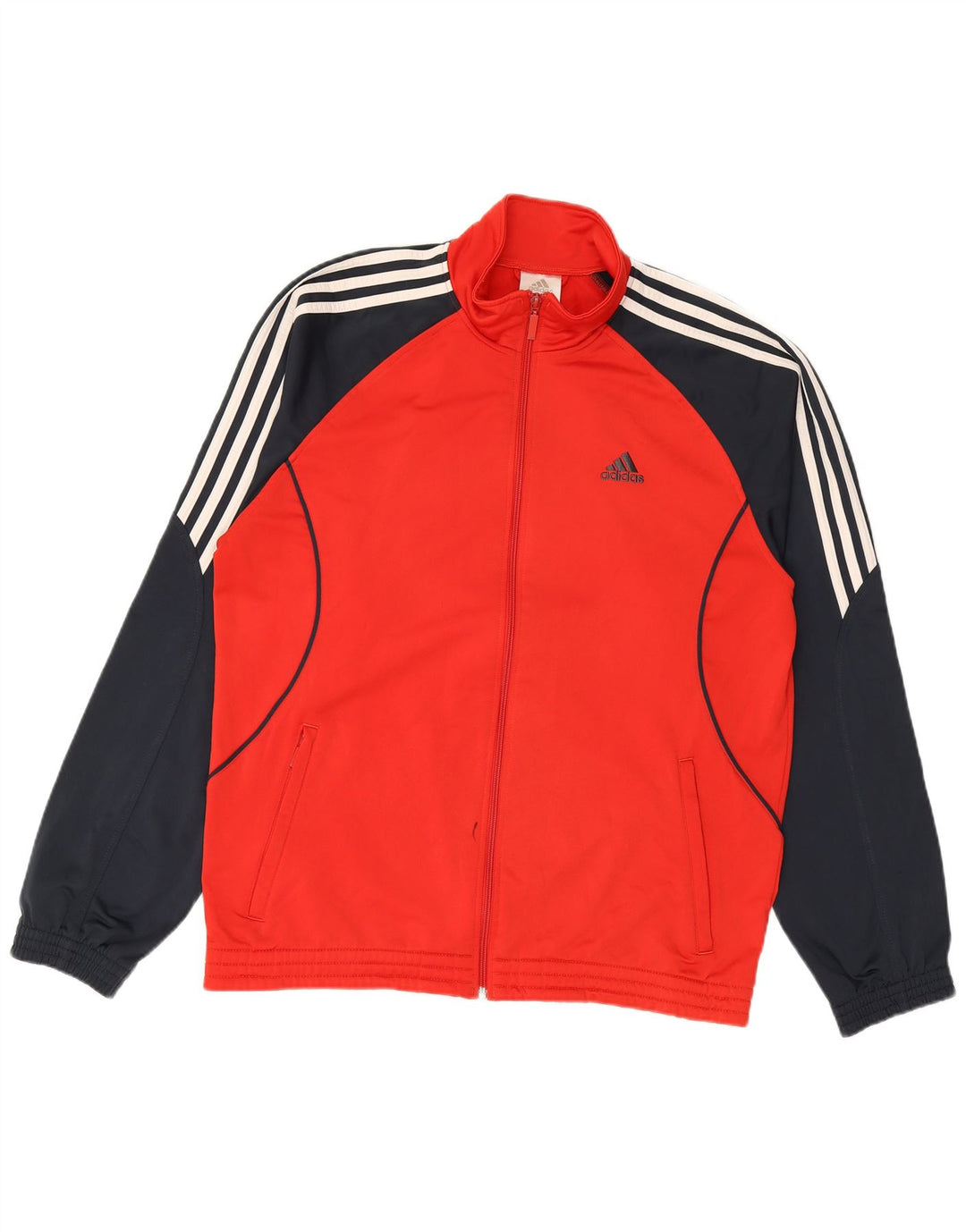 Adidas - Chaqueta de chándal para hombre, talla 42/44, poliéster color rojo grande