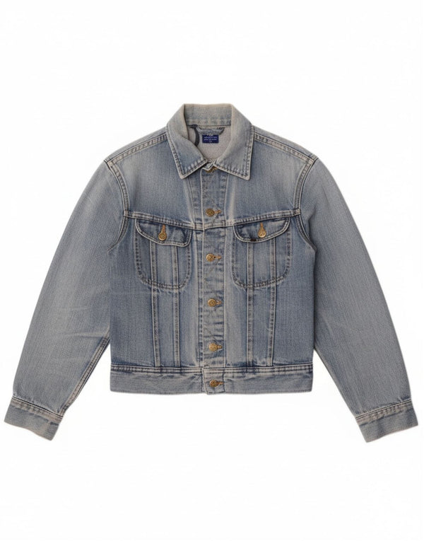 Lee Chaqueta Vaquera Corta para Mujer UK 42 Azul Medio