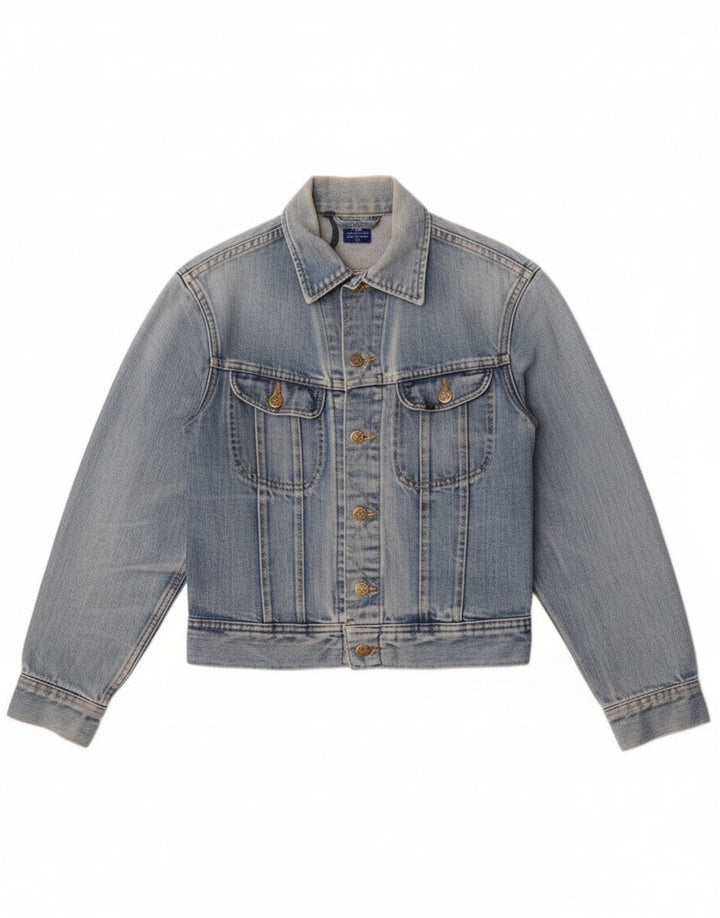 Lee Chaqueta Vaquera Corta para Mujer UK 42 Azul Medio
