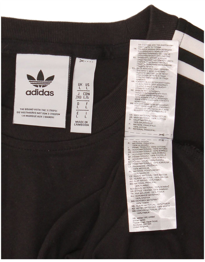 Adidas - Camiseta para hombre, talla grande, algodón negro