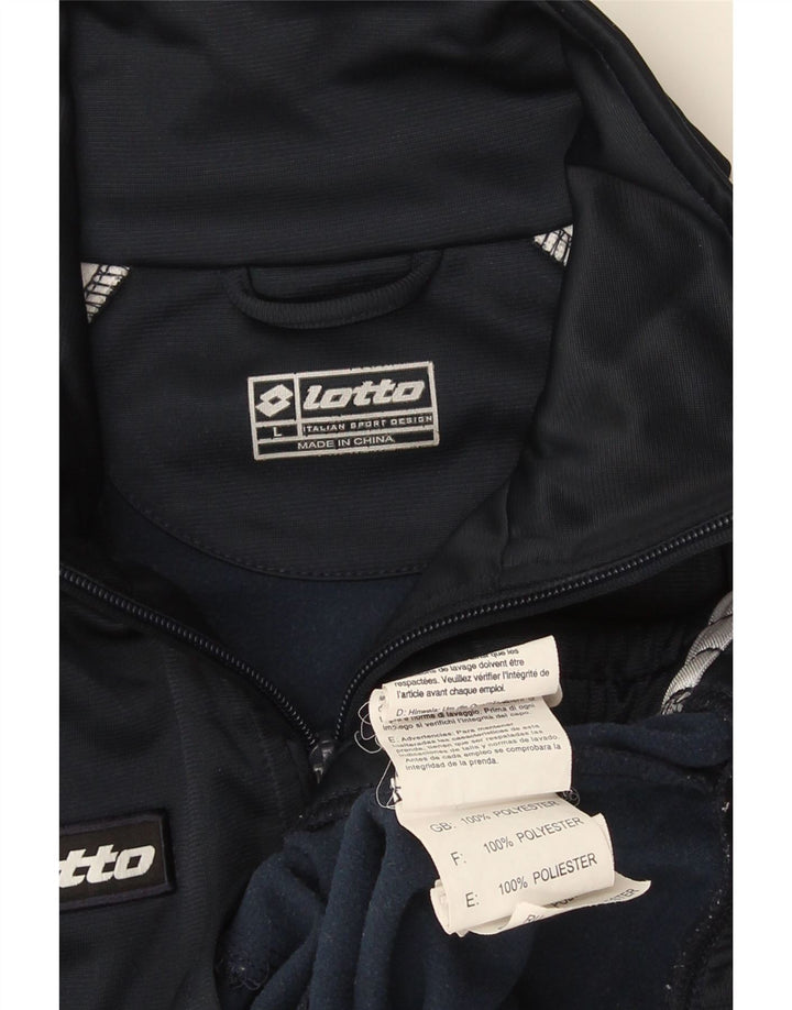Lotto Mens Graphic Chándal Top Chaqueta Grande Azul Marino Colorblock