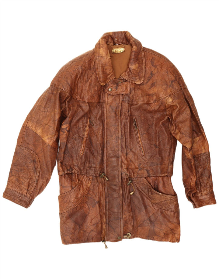 Vintage hombres chaqueta de cuero Reino Unido 40 marrón grande