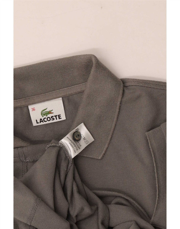 Polo Lacoste Mujer Talla 36 Pequeño Algodón Gris