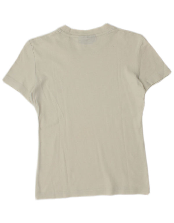 Gas Camiseta para mujer Top UK 12 Medium White Cotton