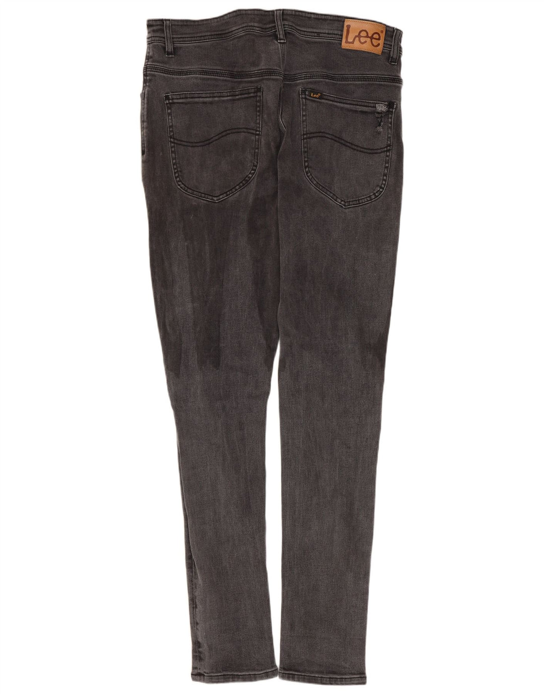 Lee Jeans Ajustados Desgastados para Hombre W34 L30 Algodón Gris
