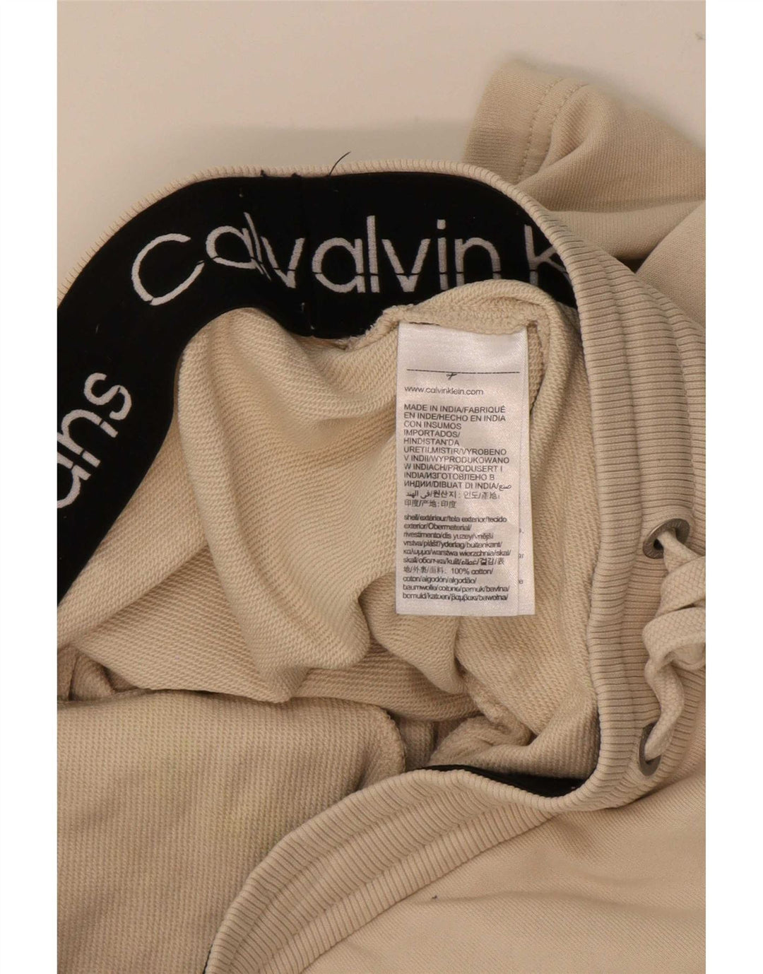 Calvin Klein Pantalones Cortos Deportivos Cargo para Hombre Pequeños De Algodón Blanco Roto