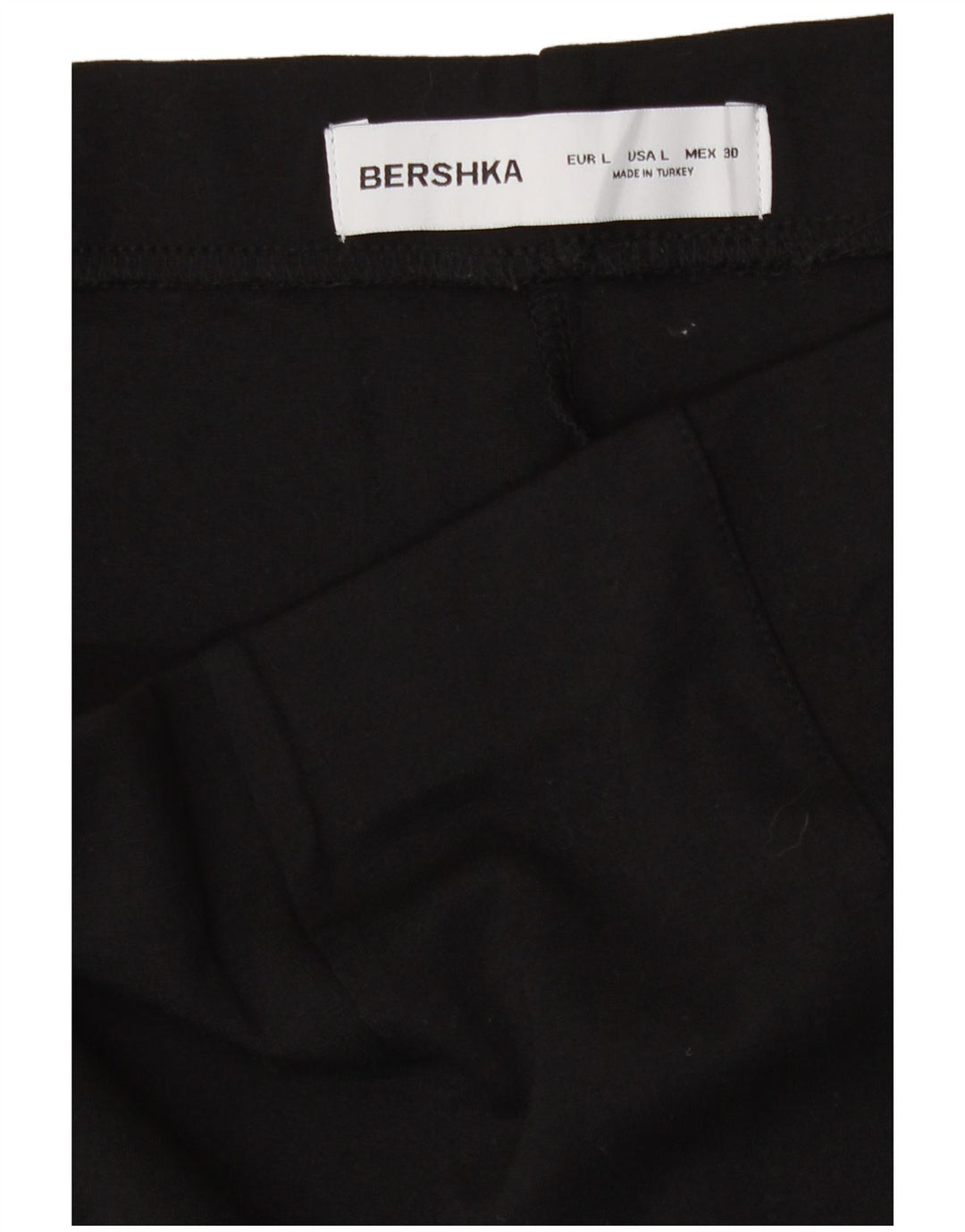 Bershka Mujer Hot Pants Large W32 Viscosa Negra