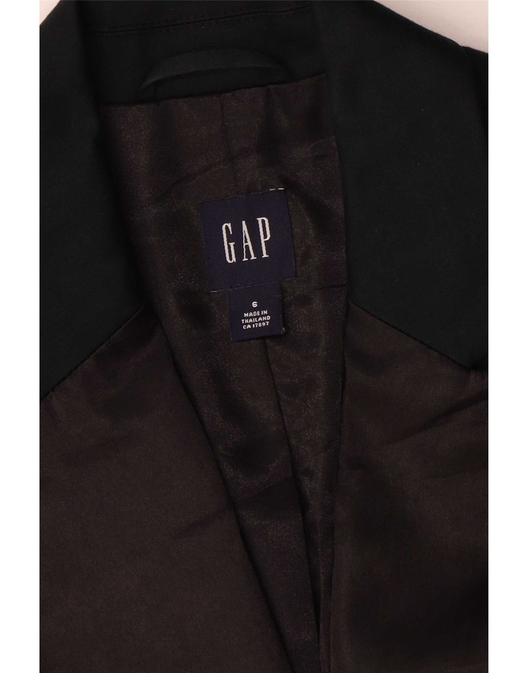 Gap Chaqueta Blazer de 1 Botón para Mujer US 6 Mediana Azul Marino Algodón