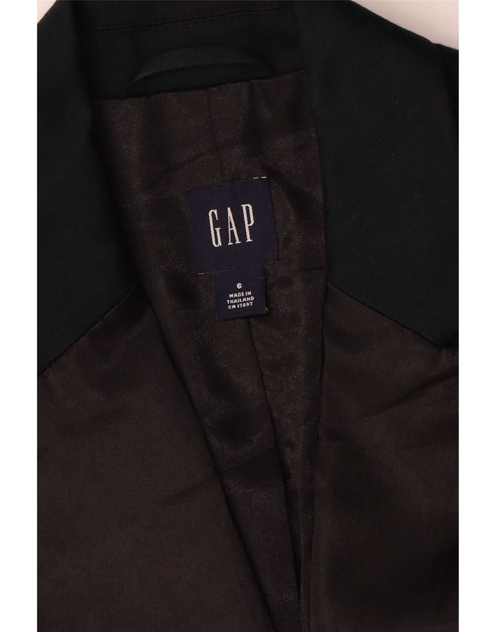 Gap Chaqueta Blazer de 1 Botón para Mujer US 6 Mediana Azul Marino Algodón