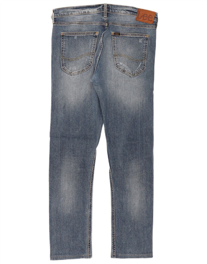 LEE Mujer Luke Vaqueros Slim Desgastados W31 L29 Algodón Azul