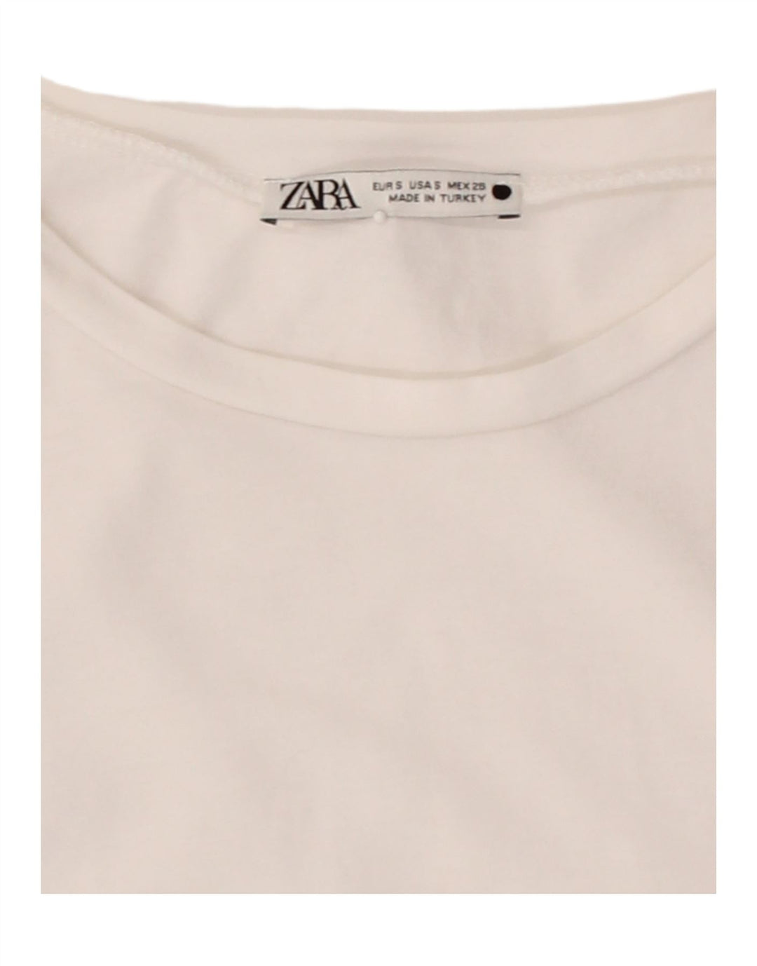ZARA Womens Crop Blouse Top UK 10 Small White Vintage Zara and Second-Hand Zara from Messina Hembry 