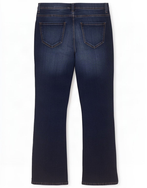 Marks & Spencer Vaqueros acampanados ajustados para mujer UK 18 XL W36 L31 Algodón azul marino