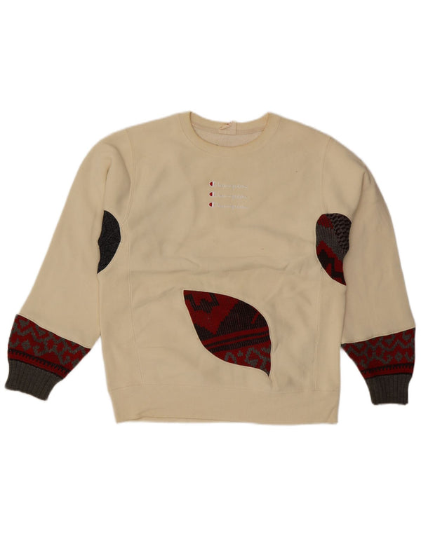 Champion Sudadera Gráfica para Mujer UK 46 Large Off White Colorblock