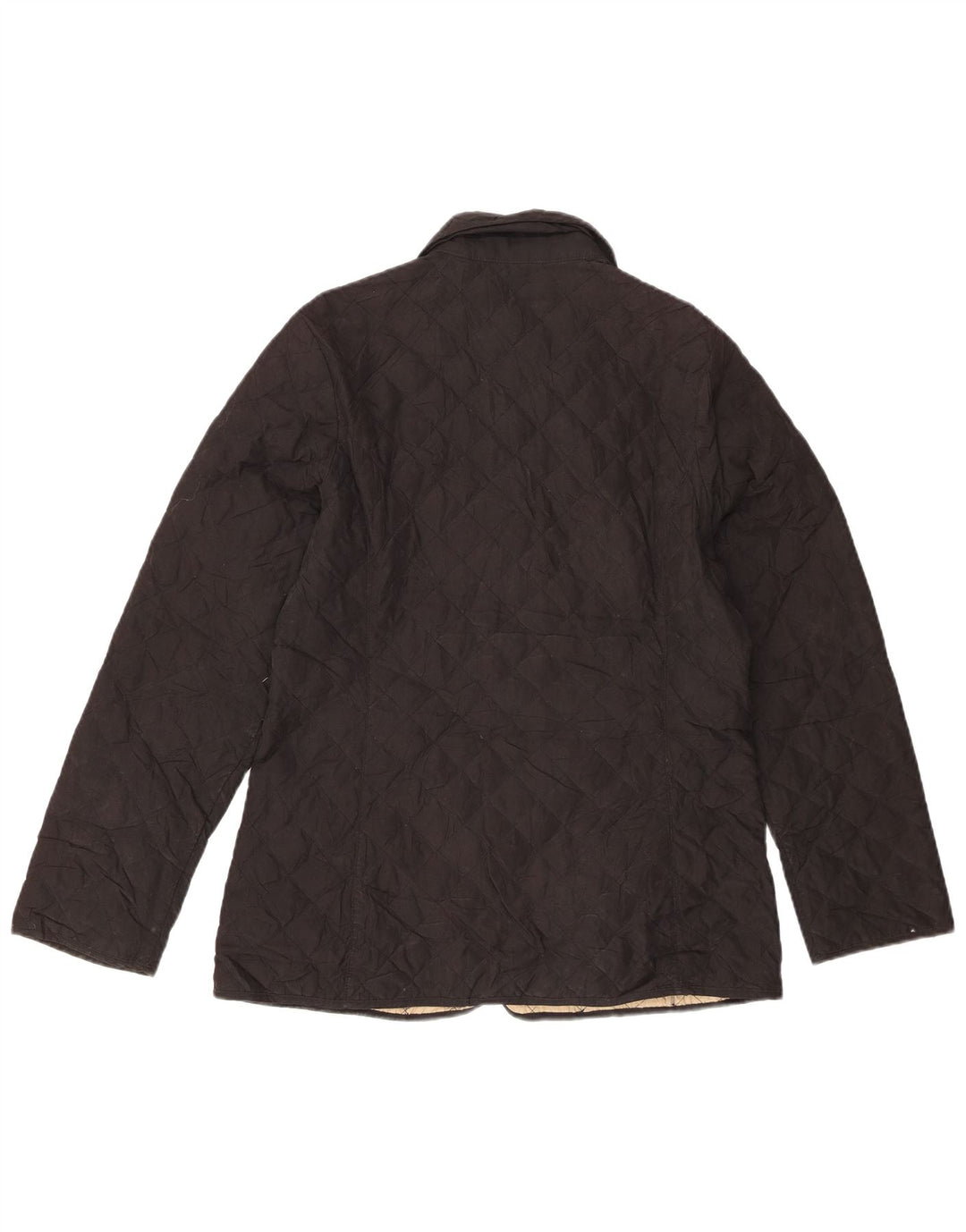 EDDIE BAUER Chaqueta acolchada para mujer UK 12 Mediana Poliéster negro