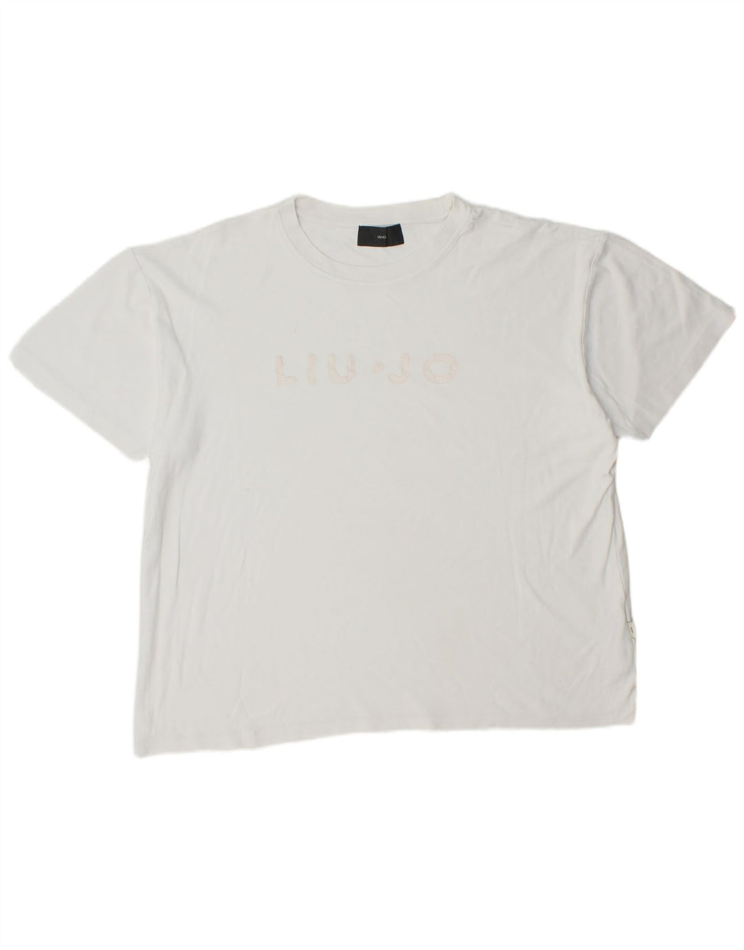 LIU JO Camiseta gráfica para hombre Top XL Algodón blanco