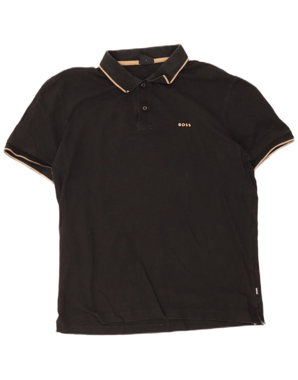 Hugo Boss Hombre Polo Slim Fit Rayas Negras Grandes