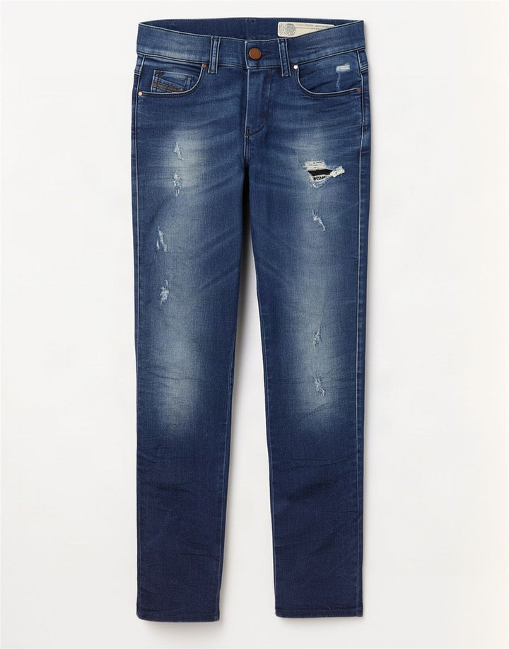 Diesel Mujer Vaqueros Slim Desgastados W24 L27 Algodón Azul