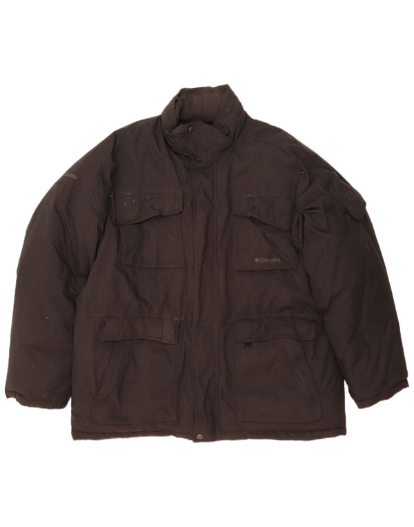 Columbia Chaqueta acolchada para hombre UK 42 XL Nylon negro