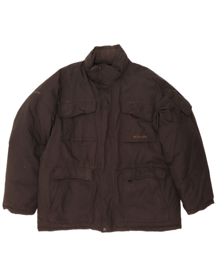 Columbia Chaqueta acolchada para hombre UK 42 XL Nylon negro