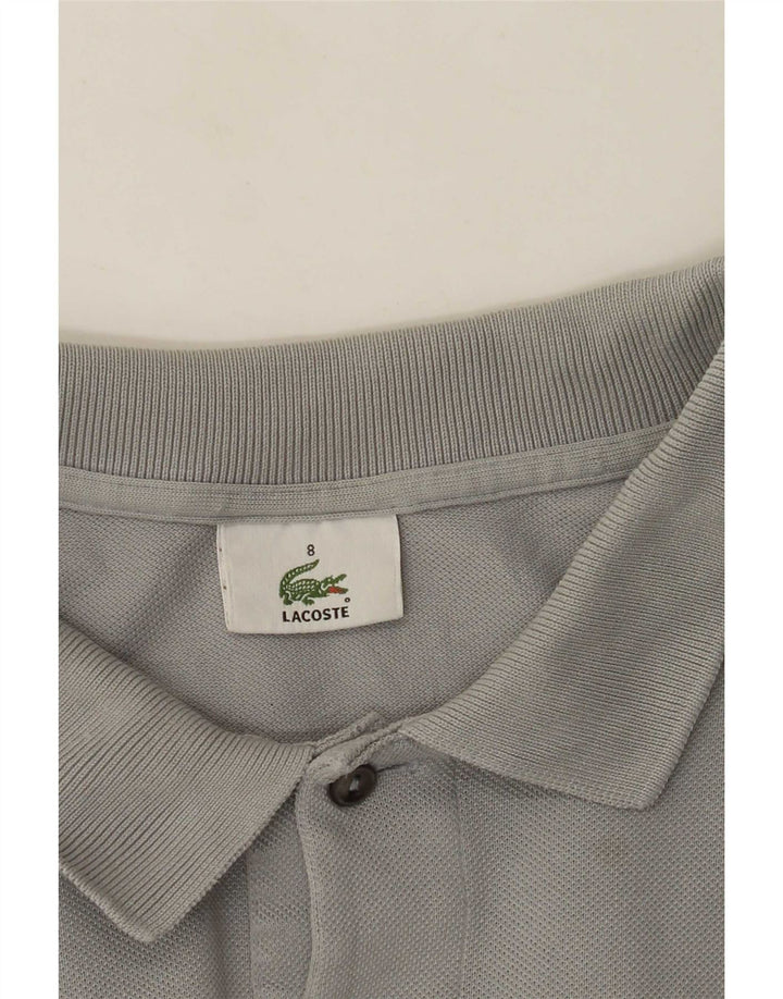 Lacoste Polo de manga larga para hombre talla 8 3XL gris
