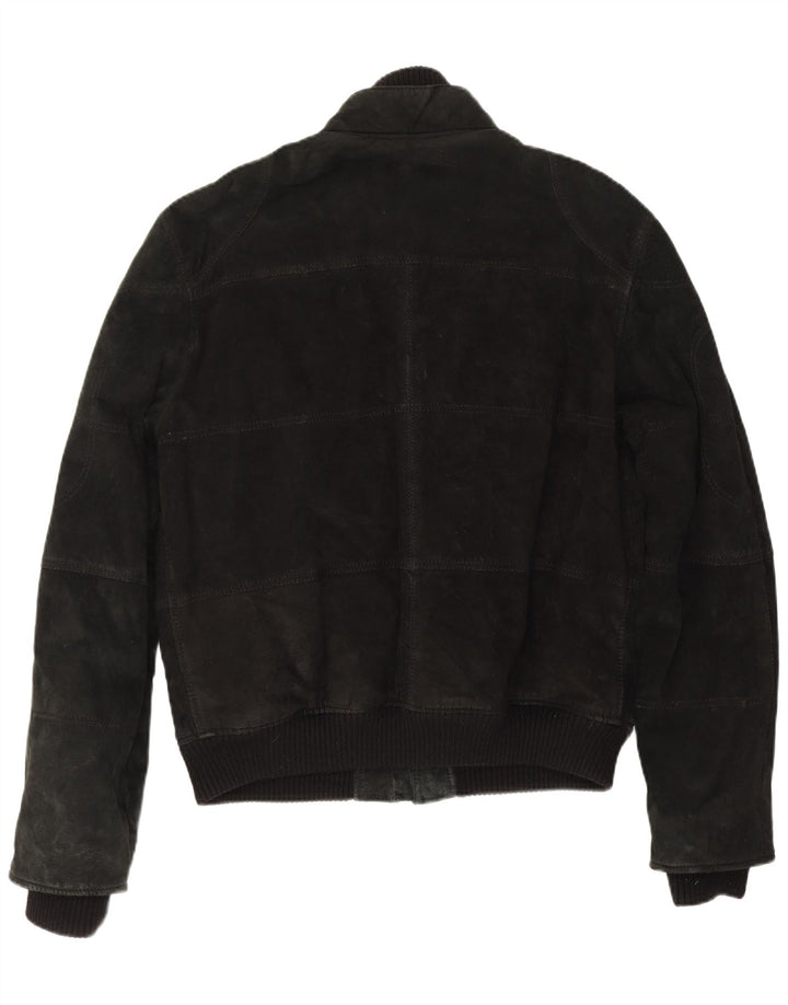 Vintage hombres bombardero ante chaqueta Reino Unido 40 cuero negro grande