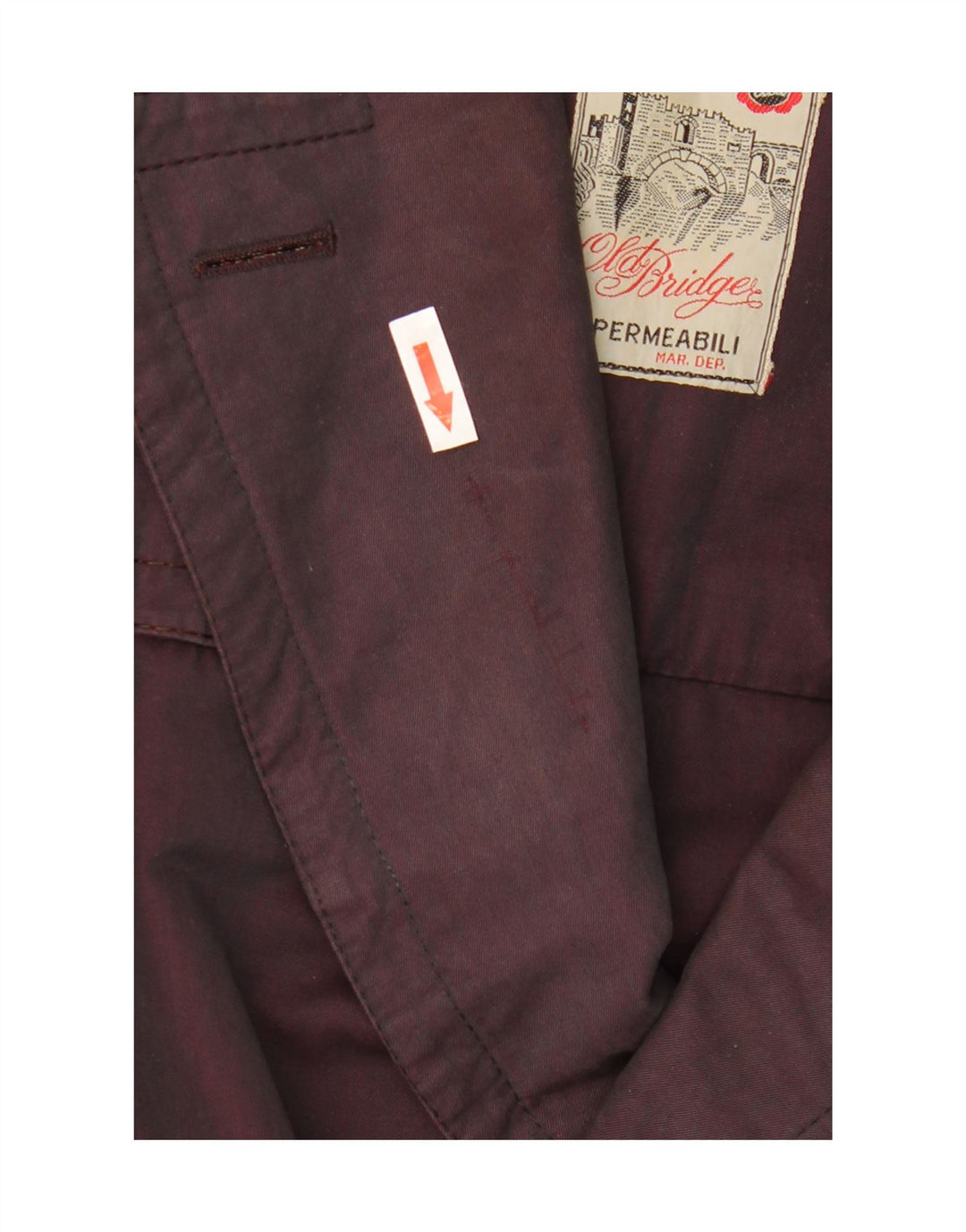 Vintage hombres gabardina Reino Unido 40 grande púrpura