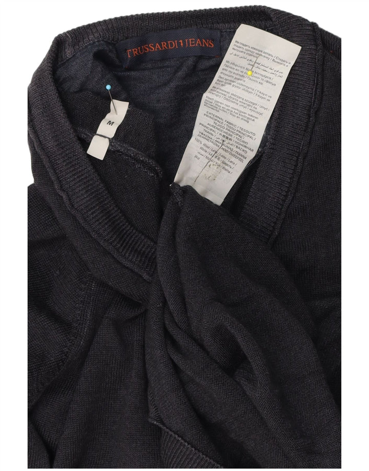 Cárdigan Hombre Trussardi Jeans Lana Azul Marino Medio