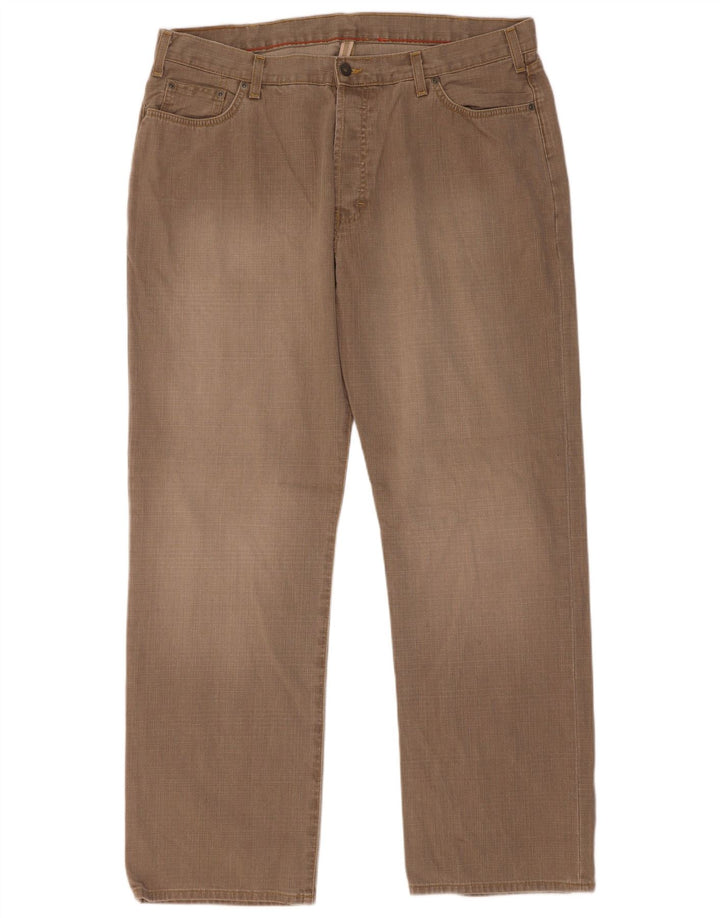 Marks & Spencer Vaqueros rectos para hombre W40 L33 Algodón caqui