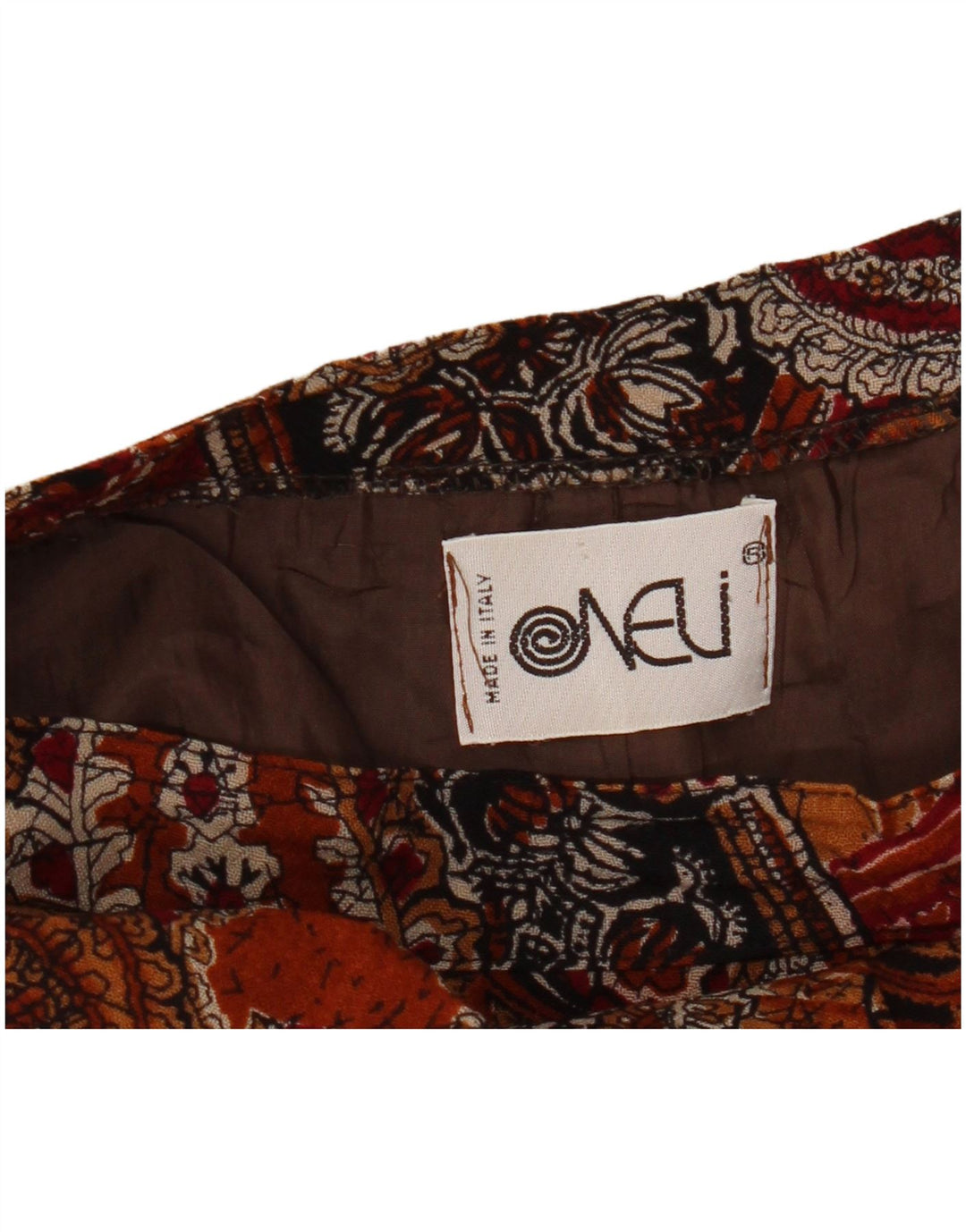 VINTAGE Falda Plisada Mujer W27 Pequeño Paisley Multicolor