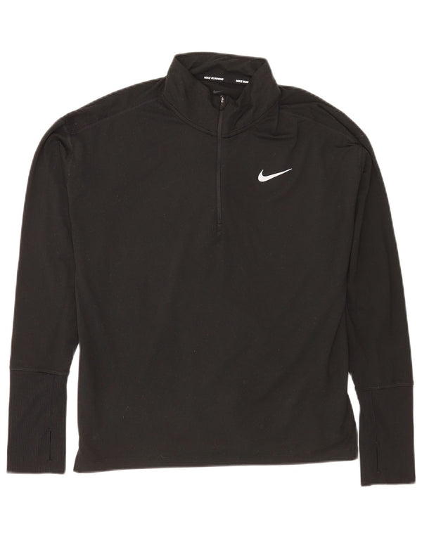 Nike Mujer Running Loose Fit Top Manga Larga UK 10 Small Negro Deportes