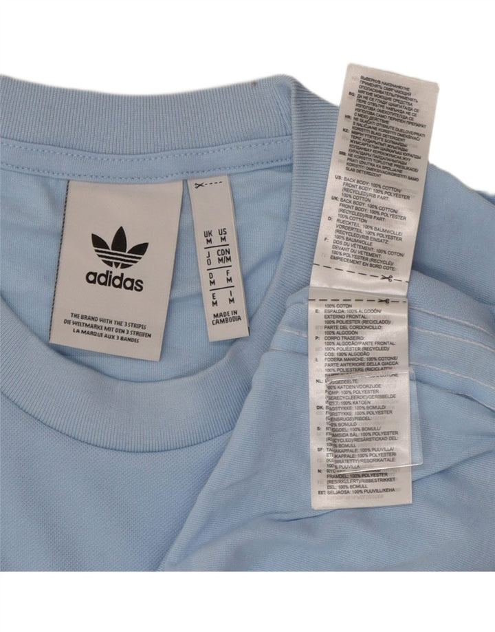 ADIDAS Camiseta gráfica para hombre Top Algodón azul medio