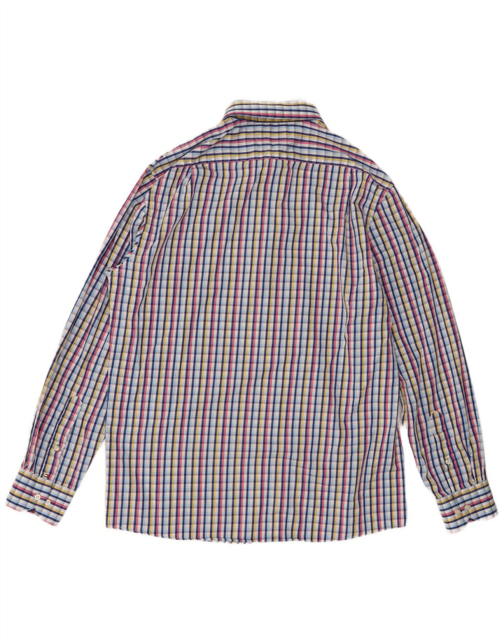 Tommy Hilfiger Camisa para hombre Talla 16 16 1/2 Grande Algodón a cuadros multicolor