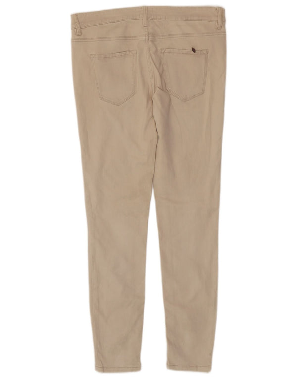 Massimo Dutti Vaqueros Pitillo Mujer EU 38 Small W28 L28 Algodón Beige