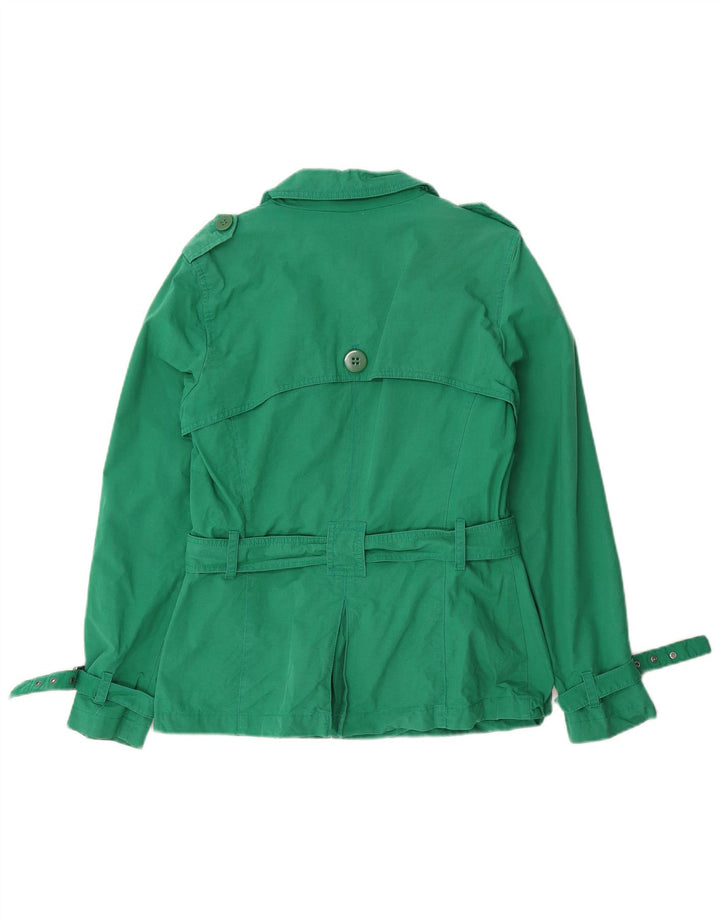 Marks & Spencer Gabardina corta para mujer UK 42 Algodón verde medio