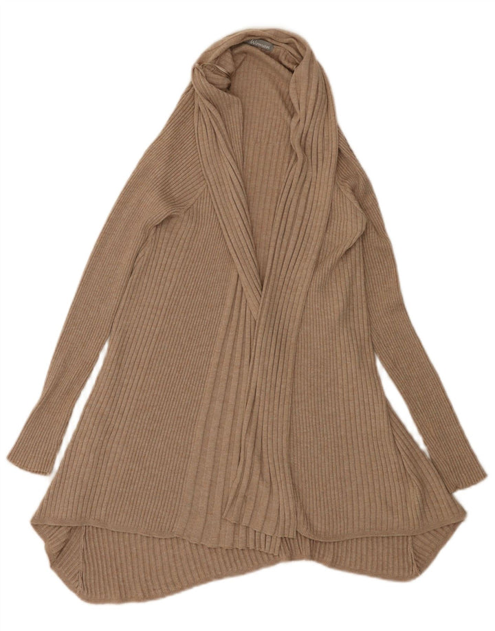 Marks & Spencer Suéter Cárdigan Abierto Largo para Mujer UK 44 Medio Beige
