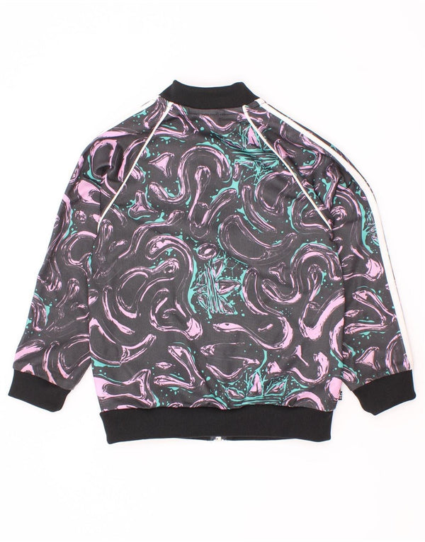 Adidas - Chaqueta de chándal con estampado abstracto para niña, 2-3 años, multicolor